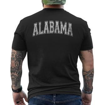 State Of Alabama Varsity Style Text Bama Pride State Flag Men's T-shirt Back Print - Thegiftio UK