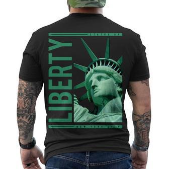 Statue Of Liberty Men's Crewneck Short Sleeve Back Print T-shirt - Monsterry AU