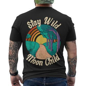 Stay Wild Moon Child Boho Peace Hippie V3 Men's T-shirt Back Print - Seseable