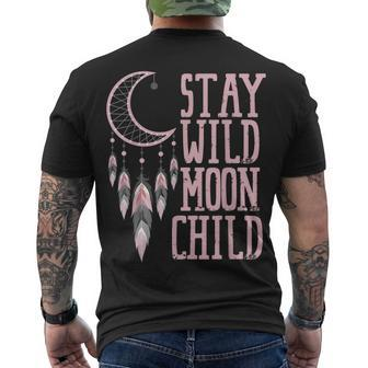 Stay Wild Moon Child Talisman Charm Dreamcatcher Men's T-shirt Back Print - Seseable