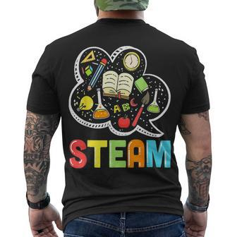 Steam Teacher And Student Back To School Stem Tee Men's T-shirt Back Print - Seseable