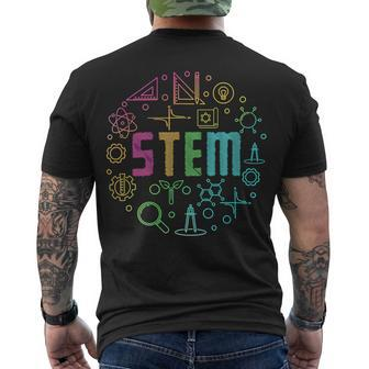 Stem Science Technology Engineering Math Teacher Men's T-shirt Back Print - Seseable