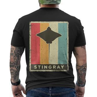 Stingray Lover Vintage Retro Poster Animal Tshirt Men's Crewneck Short Sleeve Back Print T-shirt - Monsterry