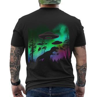 Storm Area 51 Alien Dinosaur Ufo Men's Crewneck Short Sleeve Back Print T-shirt - Monsterry