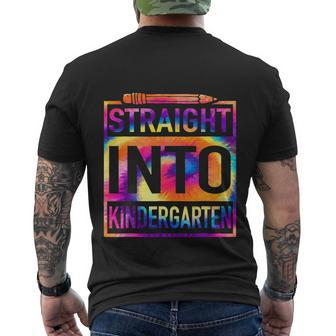 Straight Into Kindergarten Tie Dye Funny Teacher Men's Crewneck Short Sleeve Back Print T-shirt - Monsterry AU