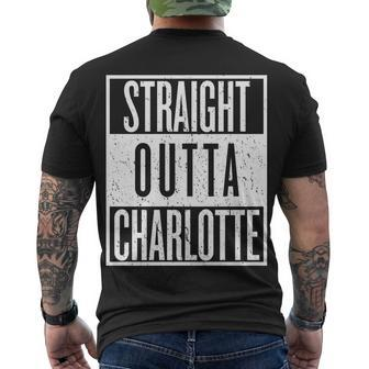 Straight Outta Charlotte Men's Crewneck Short Sleeve Back Print T-shirt - Monsterry UK