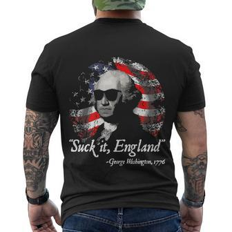 Suck It England 4Th Of July George Washington Men's T-shirt Back Print - Thegiftio UK