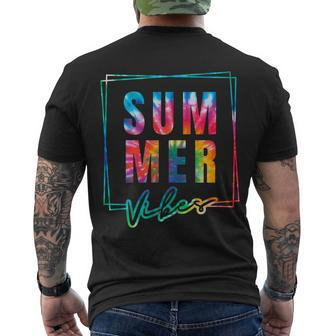 Summer Vibes Tie Dye Summer Vacation Men's Crewneck Short Sleeve Back Print T-shirt - Monsterry DE