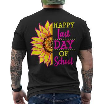 Sunflower Last Day Of School Teacher End Year Preschool Men's T-shirt Back Print - Seseable
