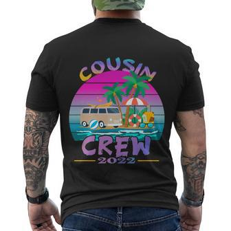 Sunset Cousin Crew Vacation 2022 Beach Cruise Family Reunion Cute Gift Men's Crewneck Short Sleeve Back Print T-shirt - Monsterry
