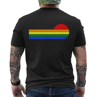 Sunset Lgbt Gay Pride Lesbian Bisexual Ally Quote Men's Crewneck Short Sleeve Back Print T-shirt - Monsterry