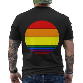 Sunset Lgbt Gay Pride Lesbian Bisexual Ally Quote V3 Men's Crewneck Short Sleeve Back Print T-shirt - Monsterry