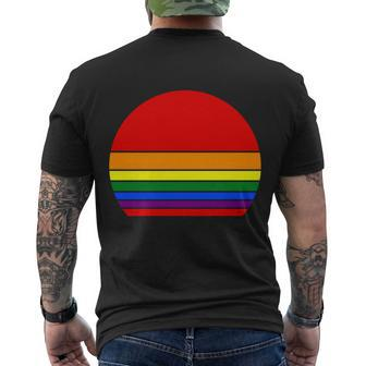 Sunset Lgbt Gay Pride Lesbian Bisexual Ally Quote V5 Men's Crewneck Short Sleeve Back Print T-shirt - Monsterry