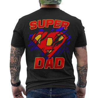 Super Dad Ripped Logo Men's Crewneck Short Sleeve Back Print T-shirt - Monsterry UK