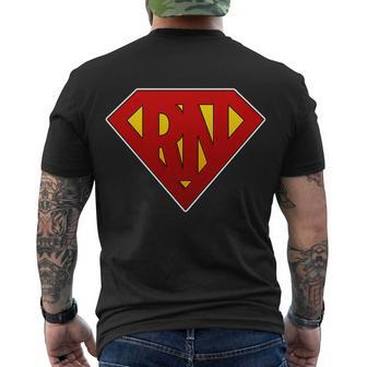 Super Rn Registered Nurse Tshirt Men's Crewneck Short Sleeve Back Print T-shirt - Monsterry