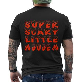 Super Scary Little Dude Halloween Quote Men's Crewneck Short Sleeve Back Print T-shirt - Monsterry AU