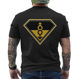 Super Straight Pride Superhero Tshirt Men's Crewneck Short Sleeve Back Print T-shirt - Monsterry CA