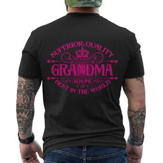 Superior Quality Grandma Best In The World Tshirt Men's Crewneck Short Sleeve Back Print T-shirt - Monsterry