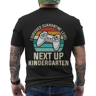 Survived Quarantine Next Up Kindergarten Back To School Men's Crewneck Short Sleeve Back Print T-shirt - Monsterry DE