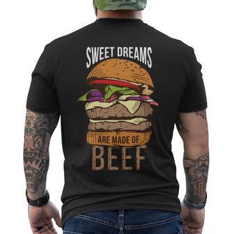 Sweet Dreams Are Made Of Beef Men's Crewneck Short Sleeve Back Print T-shirt - Monsterry CA