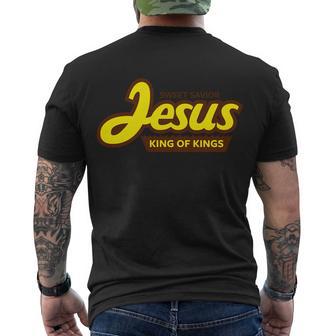 Sweet Savior Jesus King Of Kings Men's Crewneck Short Sleeve Back Print T-shirt - Monsterry DE