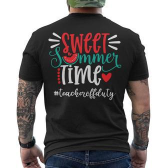 Sweet Summer Time Teacher Off Duty V2 Men's T-shirt Back Print - Seseable