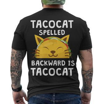 Taco Cat Spelled Backwards Is Taco Cat V2 Men's Crewneck Short Sleeve Back Print T-shirt - Seseable