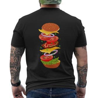 Tasty Cheeseburger Men's Crewneck Short Sleeve Back Print T-shirt - Monsterry AU