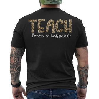 Teach Love Inspire V2 Men's Crewneck Short Sleeve Back Print T-shirt - Seseable