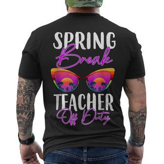 Teacher Relax Spring Beach Off Duty Break Beach Lover V2 Men's T-shirt Back Print - Seseable