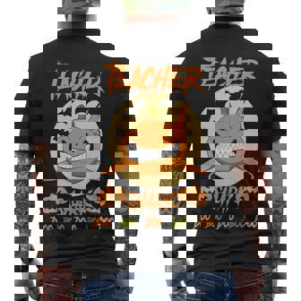 Teacher Shark Doo Boo Boo Pumpkin Halloween Men's T-shirt Back Print - Thegiftio