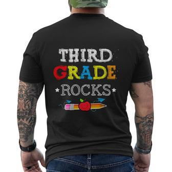 Team 3Rd Grade Typography Tie Dye Funny Third Grade Rocks Teacher Men's Crewneck Short Sleeve Back Print T-shirt - Monsterry AU