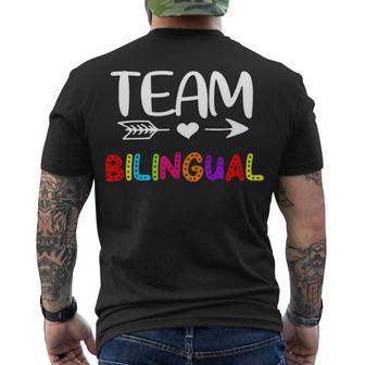Team Bilingual - Bilingual Teacher Back To School Men's T-shirt Back Print - Seseable