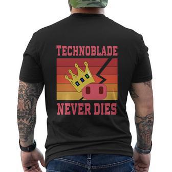 Technoblade Never Dies V4 Men's Crewneck Short Sleeve Back Print T-shirt - Monsterry