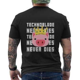 Technoblade Never Dies V5 Men's Crewneck Short Sleeve Back Print T-shirt - Monsterry AU