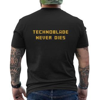 Technoblade Never Dies V6 Men's Crewneck Short Sleeve Back Print T-shirt - Monsterry
