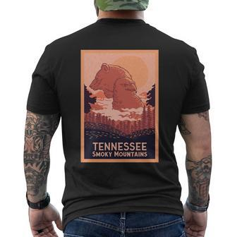 Tennessee Smoky Mountains Men's Crewneck Short Sleeve Back Print T-shirt - Monsterry