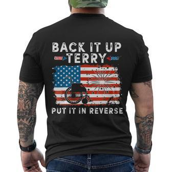 Back Up Terry Put It In Reverse 4Th July Us Flag Fireworks Men's T-shirt Back Print - Thegiftio UK