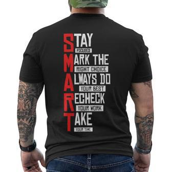 Test Day Teacher Smart Testing Day Exam Men's T-shirt Back Print - Seseable