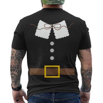 Thanksgiving Pilgrim Costume Tshirt Men's Crewneck Short Sleeve Back Print T-shirt - Monsterry DE