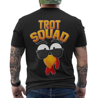 Thanksgiving Trot Squad Turkey Men's Crewneck Short Sleeve Back Print T-shirt - Monsterry CA