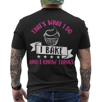 Thats What I Do I Bake And Know Things Baker Men's T-shirt Back Print - Thegiftio UK