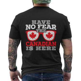 The Canadian Is Here Funny Canada Day Maple Leaf Proud Men's Crewneck Short Sleeve Back Print T-shirt - Monsterry DE