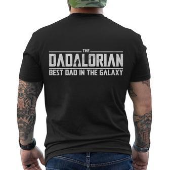 The Dadalorian Best Dad In The Galaxy Men's Crewneck Short Sleeve Back Print T-shirt - Monsterry