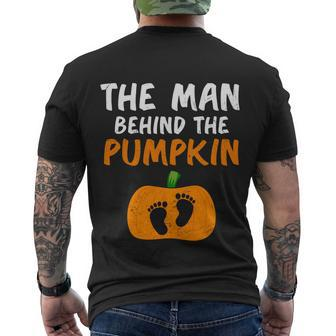 The Man Behind The Pumpkin Halloween Quote Men's Crewneck Short Sleeve Back Print T-shirt - Monsterry CA