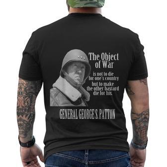 The Object Of War General George S Patton Men's Crewneck Short Sleeve Back Print T-shirt - Monsterry AU