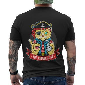 The Pirates Cat Fourth Of July American Independence Day Graphic Plus Size Shirt Men's Crewneck Short Sleeve Back Print T-shirt - Monsterry DE