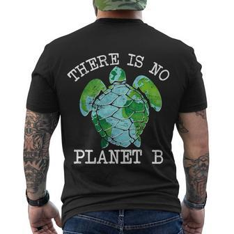 There Is No Planet B Earth Men's Crewneck Short Sleeve Back Print T-shirt - Monsterry