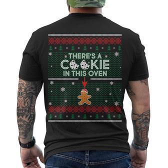 Theres A Cookie In This Oven Ugly Christmas Sweater Men's Crewneck Short Sleeve Back Print T-shirt - Monsterry