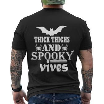 Thick Thighs And Spooky Vives Halloween Quote Men's Crewneck Short Sleeve Back Print T-shirt - Monsterry AU